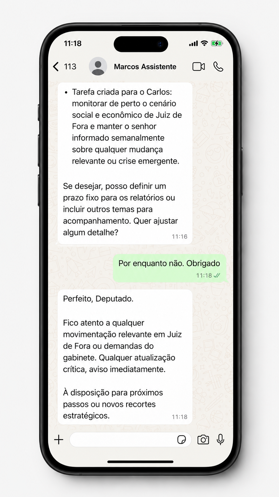 WhatsApp — encerramento e acompanhamento contínuo